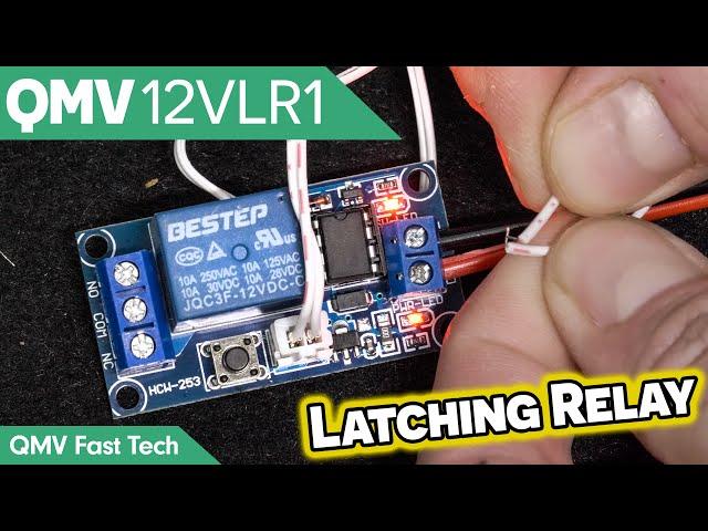 QMV 12VLR1 Latching Relay | On-Board Switch and Switch Leads