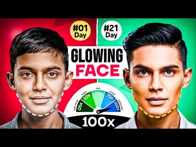 100X Glowing & Attractive Face Transformation Routine -Clear & Sharp Face