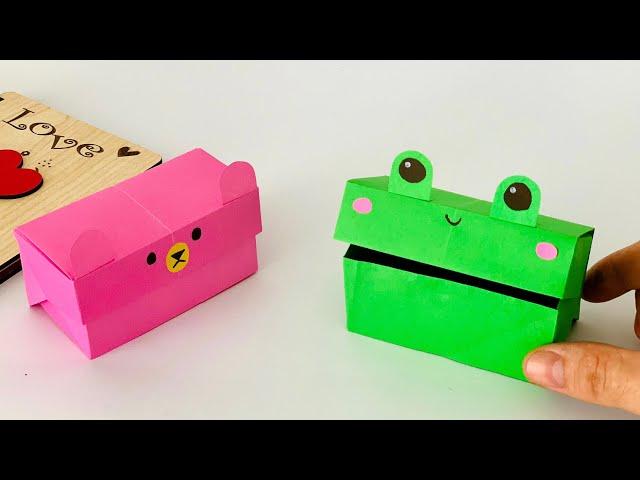 Making Origami Paper Box - ( FROG and BEAR ) - What to Make from Paper