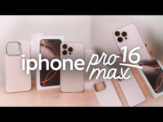 Unboxing iPhone 16 Pro Max & Accessories  Desert Titanium!