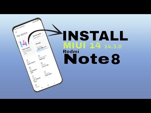 Install MIUI 14 on Redmi Note 8 Download link Add Step by Step | (हिंदी)