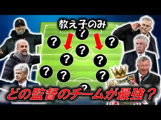 起用試合が多い選手のみを使ってチームを作ったら、最強のチームができる監督は誰？