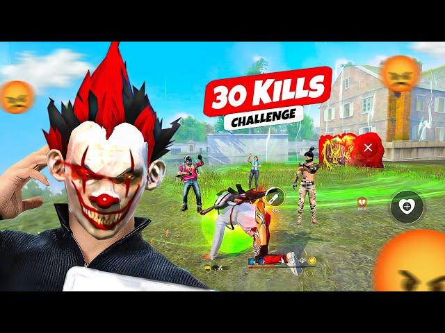 30 Kills Challenge  Can I ??  Op 1 Vs 4 Gameplay  Free Fire