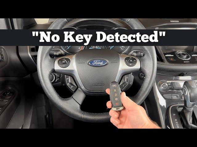 How To Start A 2013 - 2019 Ford Escape With No Key Detected - Dead KeyFree Remote Key Fob Battery