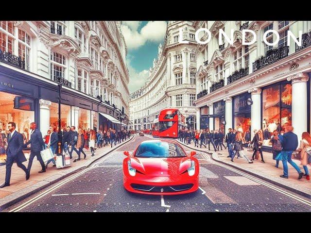 London City Walk, Affluent Areas of London, Chelsea, South Kensington, Knightsbridge, Victoria 4K