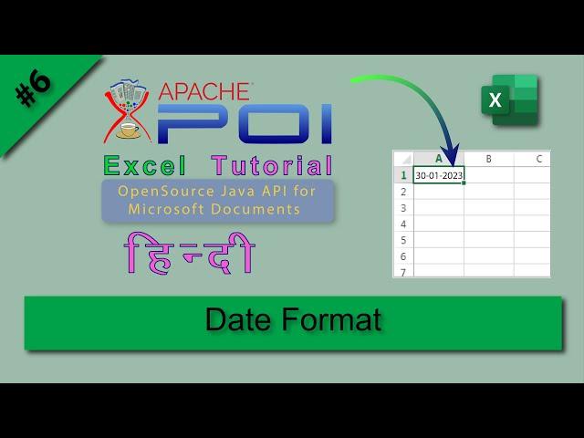 Apache POI Date Format | Java date format Apache POI | apache poi date format dd/mm/yyyy | हिन्दी