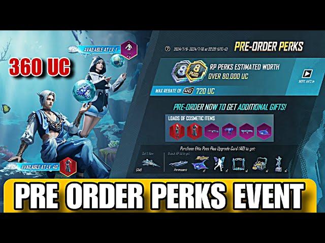 NEW PRE ORDER PERKS EVENT PUBG MOBILE | A8 RP PRE ORDER PERKS PURCHASE