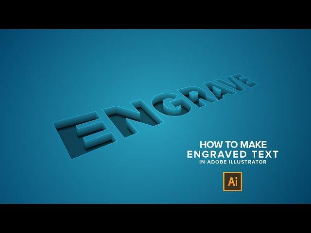 How To Make Engraved Text In Adobe Illustrator