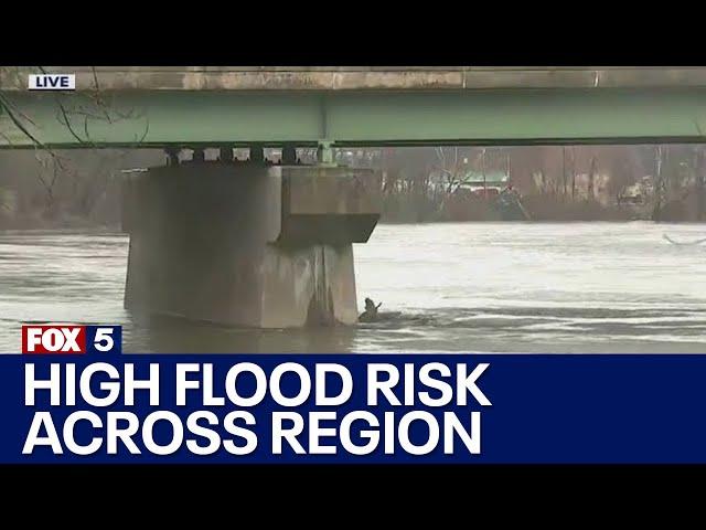 Storms bring high flood risk across region