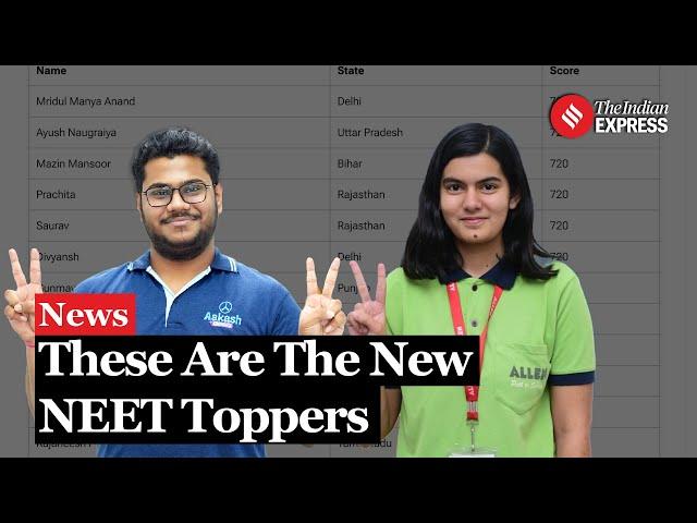 NEET UG Result 2024: Here Are The New Toppers, Topper Count Drops To 17