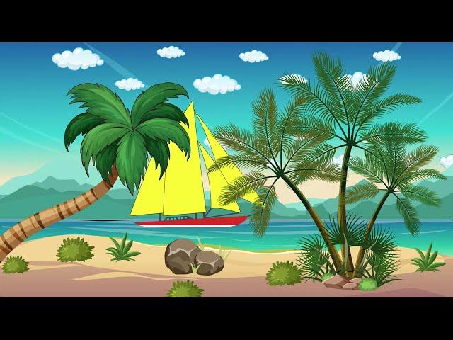 Green Screen | Alexa Green Screen | Summer Background cartoon animation