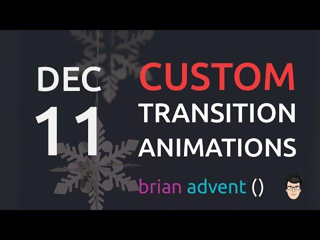 iOS Swift Tutorial: Create Custom Segue Transition Animations 11/24 