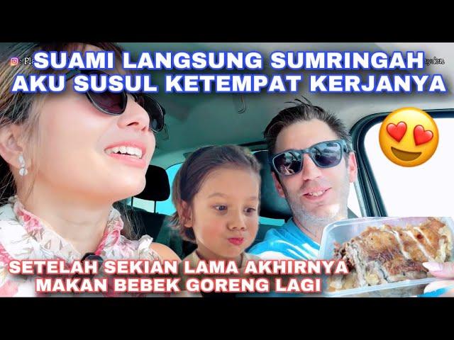 SUAMI LANGSUNG SUMRINGAH SAAT AKU SUSUL KE TEMPAT KERJANYA  AKHIRNYA MAKAN BEBEK GORENG LAGI 