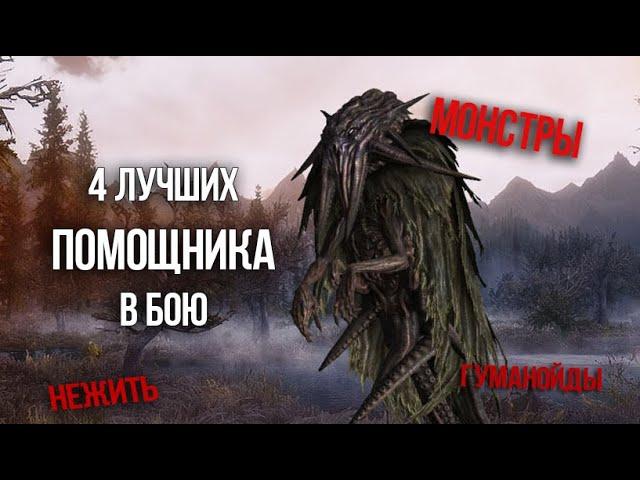 Skyrim 4 ЛУЧШИХ ПОМОЩНИКА В БОЮ! Самые сильные монстры и последователи (не компаньоны)