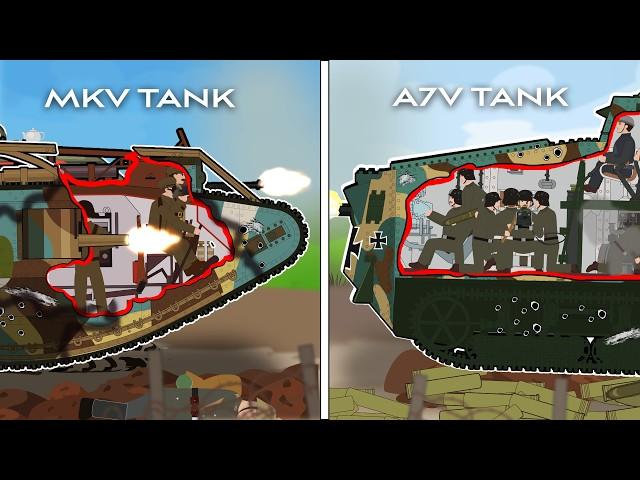 British WWI Tank VS. German WWI Tank