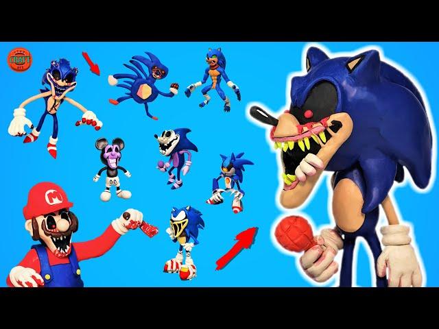 SONIC EXE, Sonic FNF Mods, MARIO EXE, All SONIC Mods with clay FRIDAY NIGHT FUNKIN'