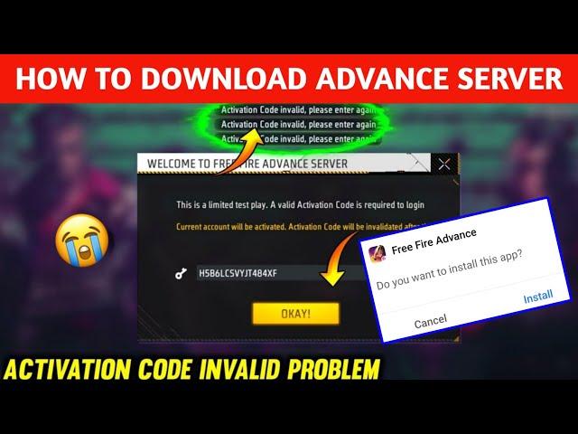 HOW TO DOWNLOAD ADVANCE SERVER  | ADVANCE SERVER INVALID CODE PROBLEM SOLUTION .