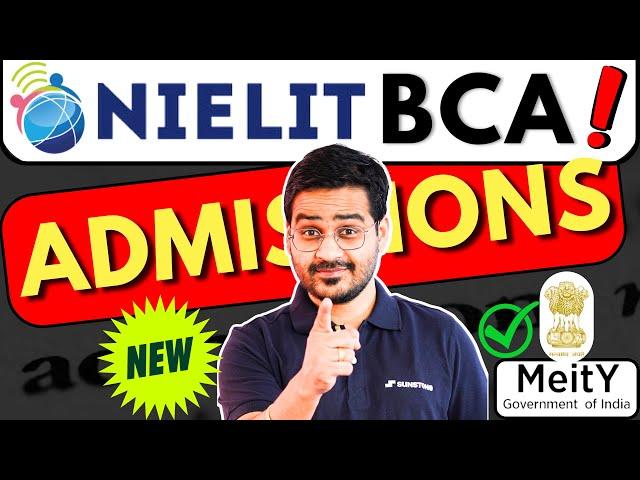 NIELIT BCA Course Admissions 2024 By Govt Of IndiaTop Govt colleges #bca #govtofindia #nielit