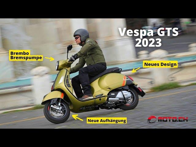 Vespa GTS 2023 im Test - mehr Potenz dank besserem Fahrwerk und Bremsen