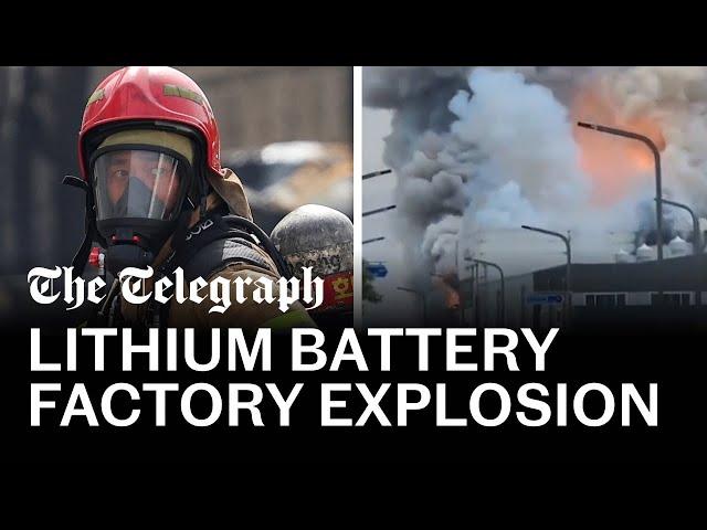 Explosion rips through lithium battery factory in South Korea