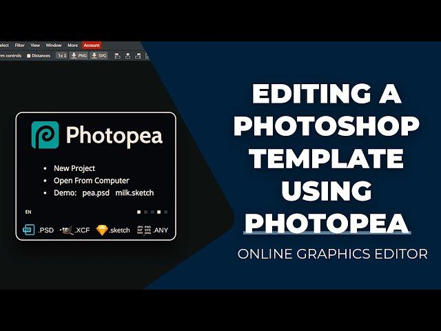 Editing a Photoshop Template using Photopea - Photopea for Beginners