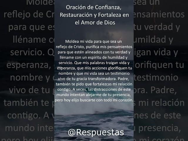 Oración de Confianza, Restauración y Fortaleza en el Amor de Dios p55