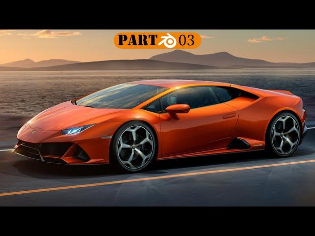 Lamborghini Huracan Evo || Car Modeling 𝐓𝐮𝐭𝐨𝐫𝐢𝐚𝐥 in Blender【Ep-03】
