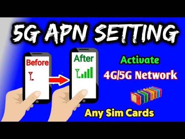 4g/5g activate secret settings for all network | new 5g apn 2022