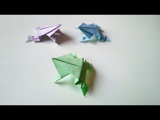 Kağıttan Kurbağa Yapımı    -  Origami animals