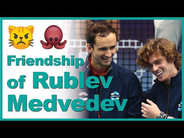 Friendship of Andrey Rublev and Daniil Medvedev 丨Grumpy Cat and Octopus 