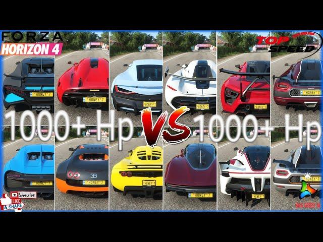 Forza Horizon 4 Unlim 1000+hp | Top Speed Battle - Fastest (Stock) Cars