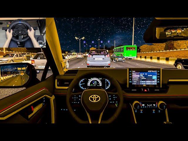 2021 Toyota RAV4 Prime - City Car Driving | Traffic jam [Thrustmaster T300RS gameplay]