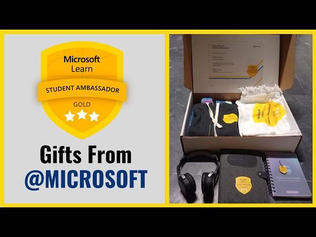 GOLD MLSA Swag Box Unboxing  | Unboxing Microsoft Gifts | Microsoft Learn Student Ambassador