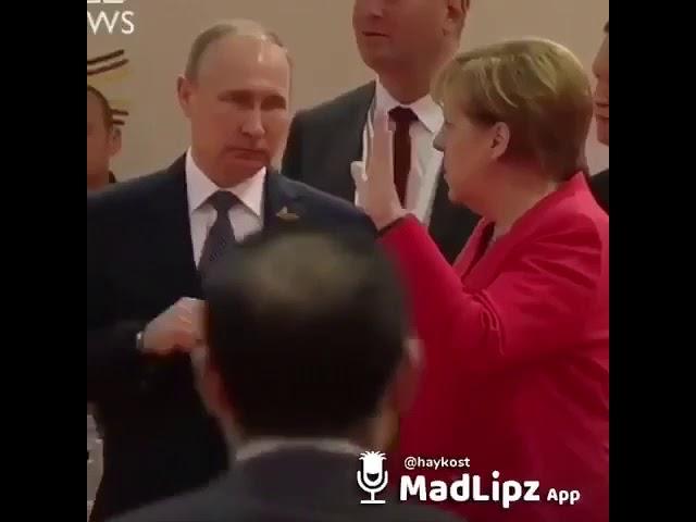 путин и ангела меркель