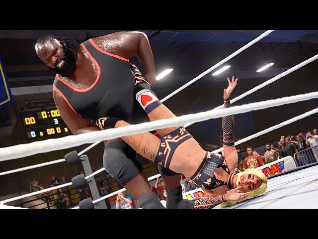 WWE 2k22 MODS: Alicia Fox vs Mark Henry, intergender wrestling