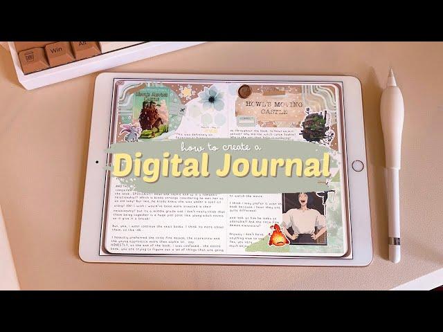 how to create a digital journal  2023 iPad bullet journal tutorial + reading journal setup