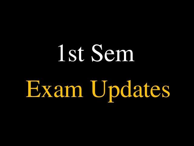 1st Sem Exam Updates| Calicut University