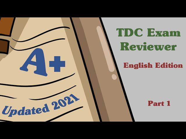 TDC LTO Examination Reviewer (English Edition) Part 1