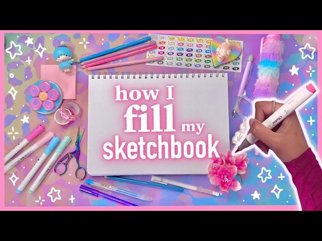 how I fill my sketchbook & overcome art block