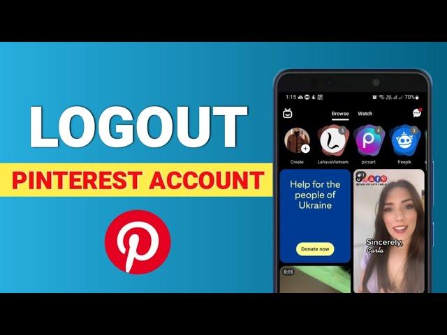 How to logout Pinterest account!!