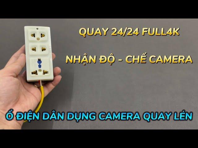 Camera Ngụy Trang Ổ Điện Dân Dụng Wifi Mẫu Mới, Camera Ổ Cắm Điện Quay Lén Trong Nhà Tiện Lợi Full4K