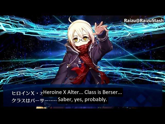 [Fate/Grand Order] Mysterious Heroine X Alter's Voice Lines (with English Subs)