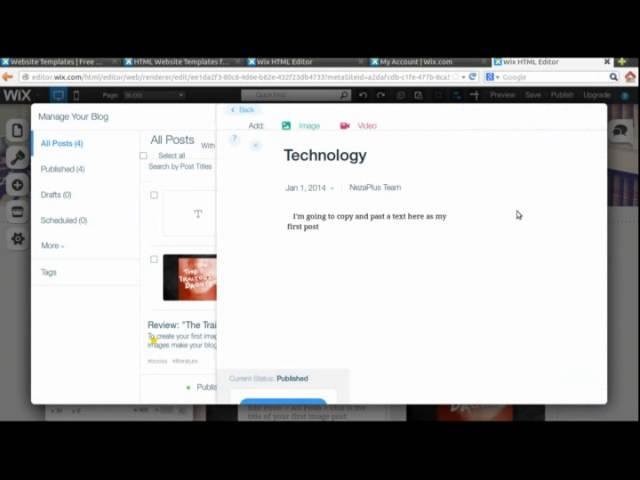 How to edit Your blog  Wix Tutorial  part 2   NezaPlus