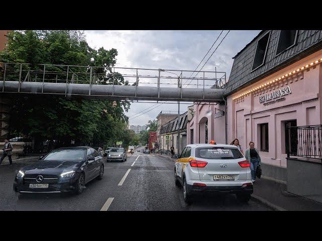 Driving in Moscow in cloudy weather 4K UHD