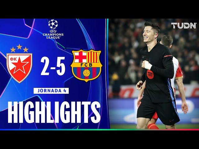 HIGHLIGHTS - Estrella Roja vs Barcelona | UEFA Champions League 24/25 | TUDN