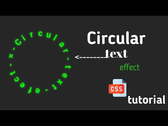 Creative CSS Circular text effect | with HTML CSS and JavaScript tutorial #purecss #coding