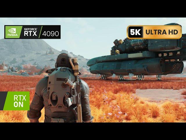 [5K] Starfield Looks Beautiful With Ray Tracing | Ultra Modded Graphics Showcase | RTX 4090