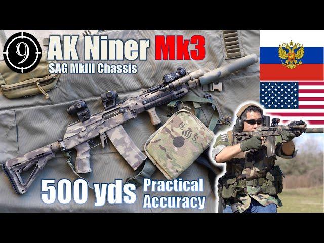 AK102 / AK-Niner Mk3 to 500yds: Practical Accuracy | Sureshot SAG Chassis, ACSS Holosun