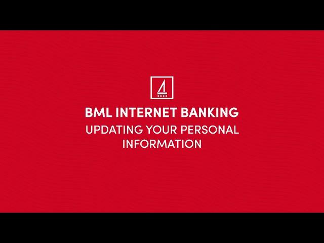 How to update your personal information through Internet Banking