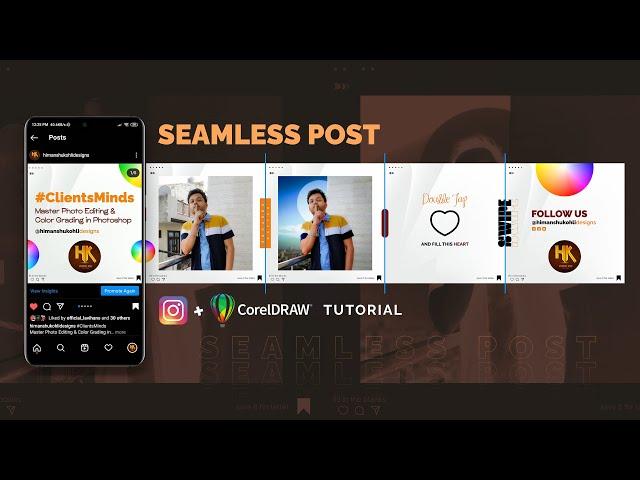 Easy Seamless Instagram Carousel || CorelDraw Tutorial